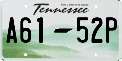 TN license plate A6152P