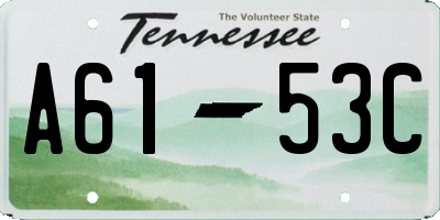TN license plate A6153C