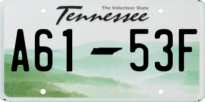TN license plate A6153F