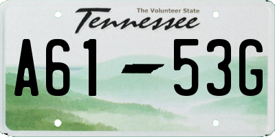 TN license plate A6153G