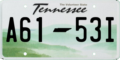 TN license plate A6153I