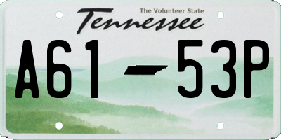 TN license plate A6153P