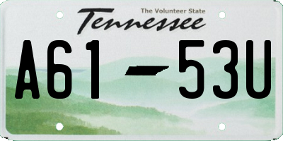 TN license plate A6153U