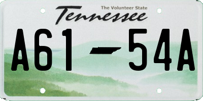 TN license plate A6154A