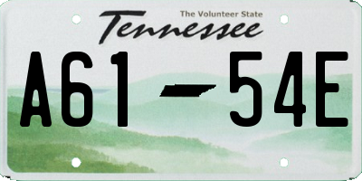TN license plate A6154E