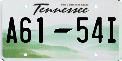 TN license plate A6154I
