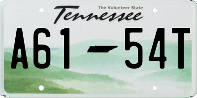 TN license plate A6154T