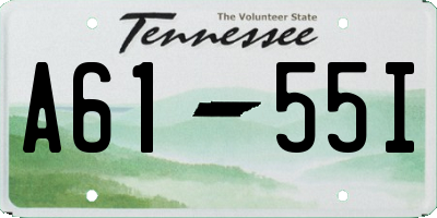 TN license plate A6155I