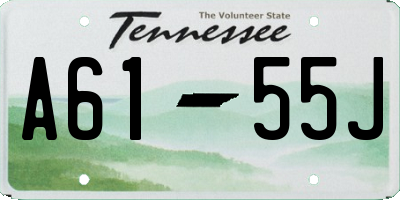 TN license plate A6155J