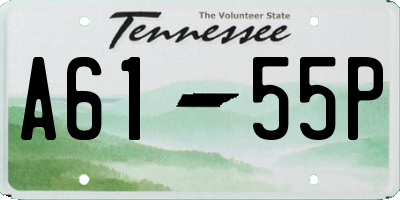 TN license plate A6155P