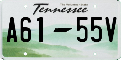 TN license plate A6155V