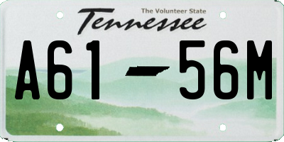 TN license plate A6156M