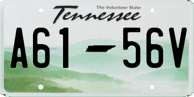 TN license plate A6156V