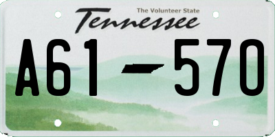 TN license plate A6157O