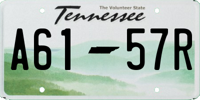 TN license plate A6157R