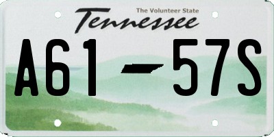 TN license plate A6157S