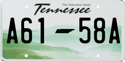 TN license plate A6158A