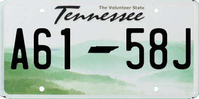 TN license plate A6158J