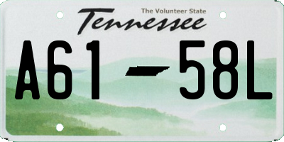 TN license plate A6158L