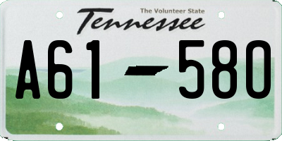 TN license plate A6158O