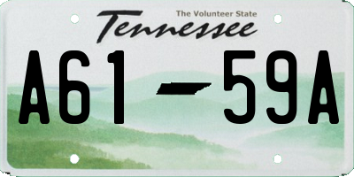 TN license plate A6159A