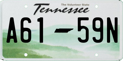 TN license plate A6159N
