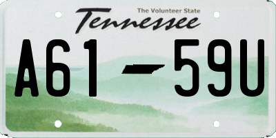 TN license plate A6159U