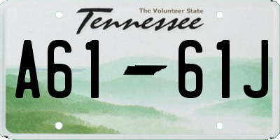 TN license plate A6161J