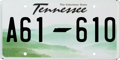TN license plate A6161O
