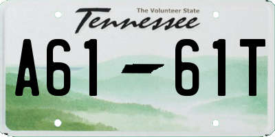 TN license plate A6161T