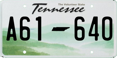 TN license plate A6164O