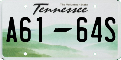 TN license plate A6164S