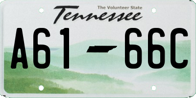 TN license plate A6166C