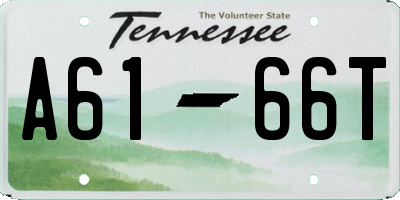 TN license plate A6166T