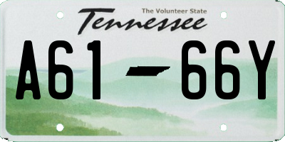 TN license plate A6166Y