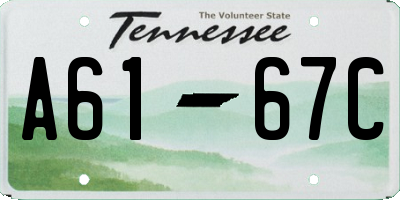 TN license plate A6167C