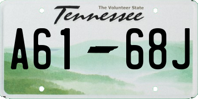 TN license plate A6168J
