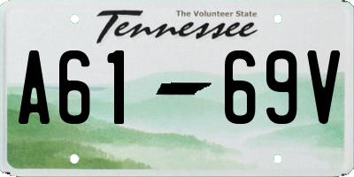 TN license plate A6169V