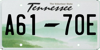 TN license plate A6170E