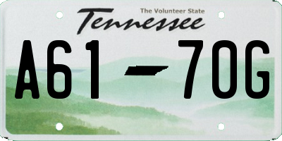 TN license plate A6170G
