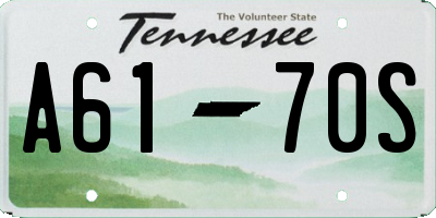 TN license plate A6170S