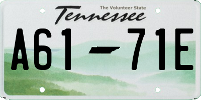 TN license plate A6171E
