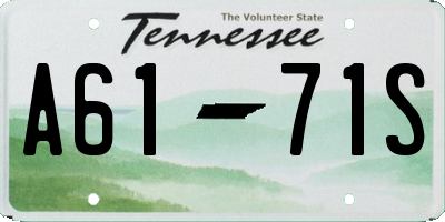 TN license plate A6171S