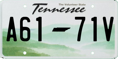 TN license plate A6171V