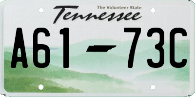 TN license plate A6173C