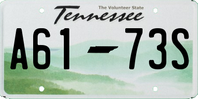 TN license plate A6173S