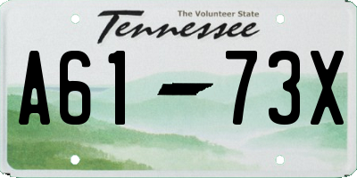 TN license plate A6173X