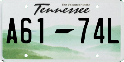 TN license plate A6174L