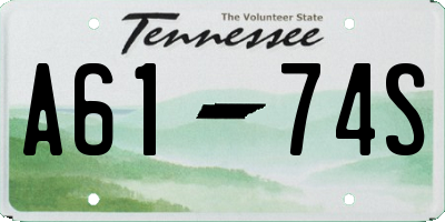 TN license plate A6174S