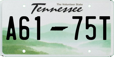 TN license plate A6175T
